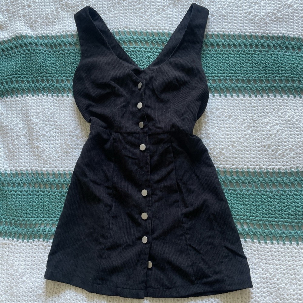 Corduroy button dress
